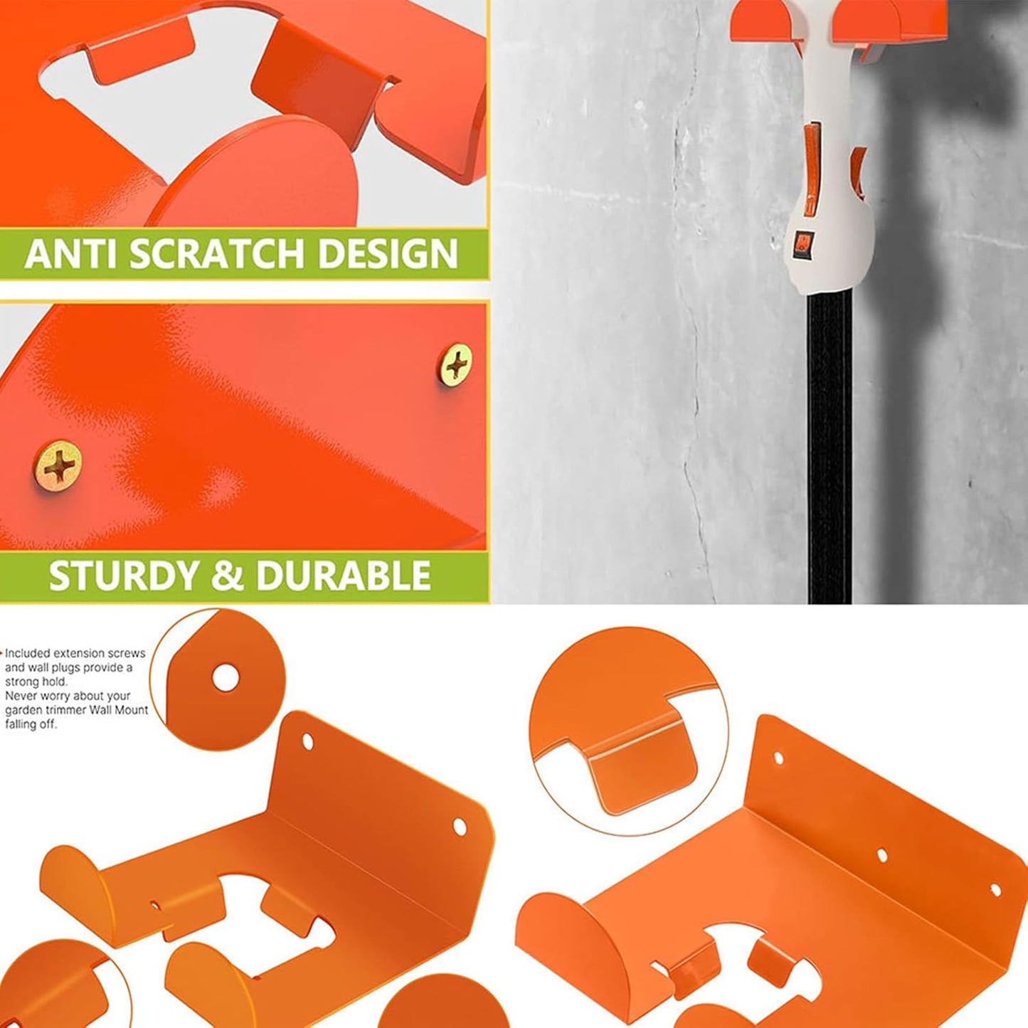 Garden Tool Organizer - Wall Mounted Power Tool Stand, Space-Saving Ru