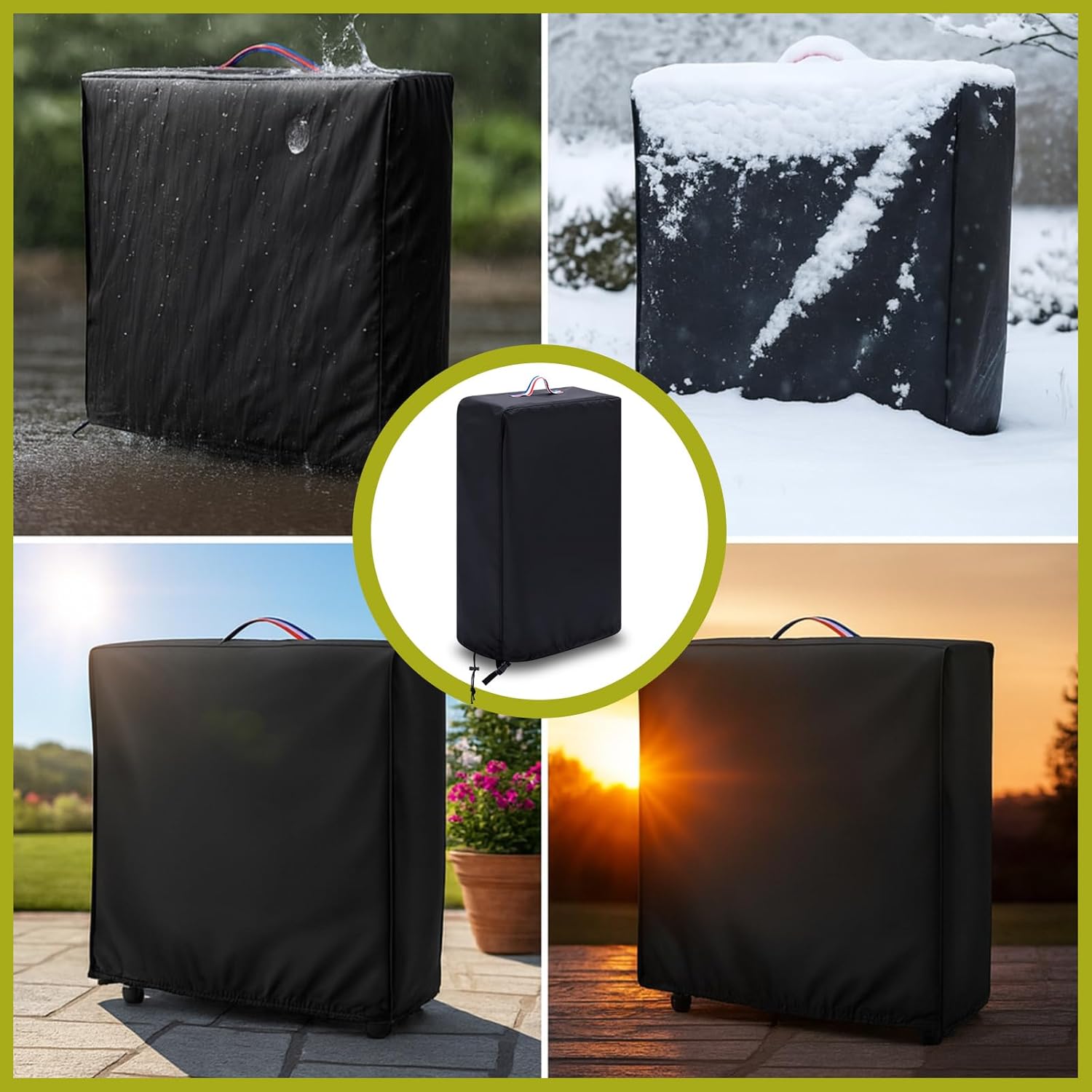 Collapsible Wagon Cover, 20''L x 7" W x 28''H Outdoor Foldable Wagon C