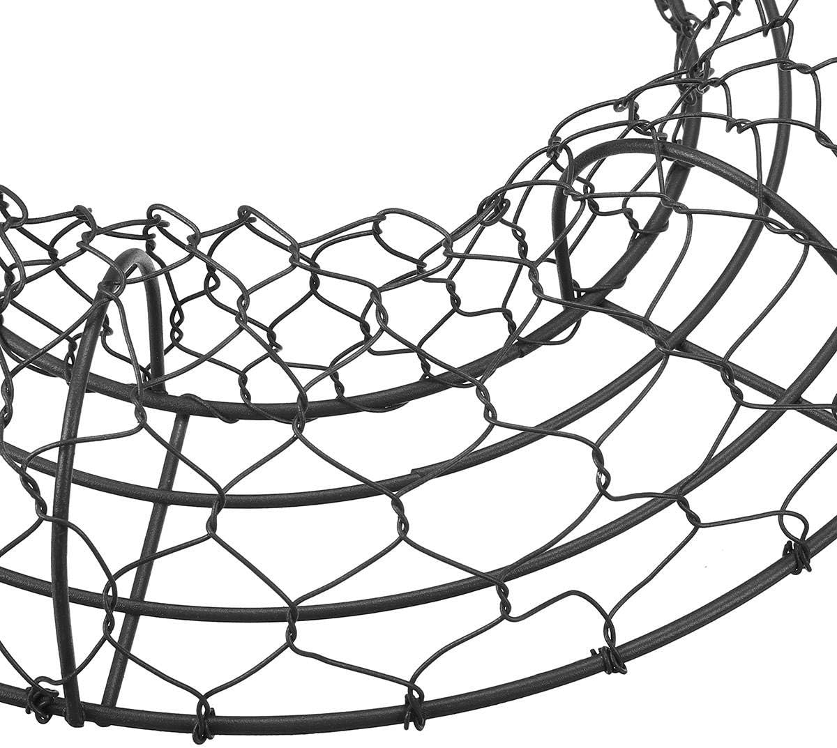 SGerste Iron Ring Wire Wreath Frame Succulent Flower Pot Metal Hanging Planter Holder