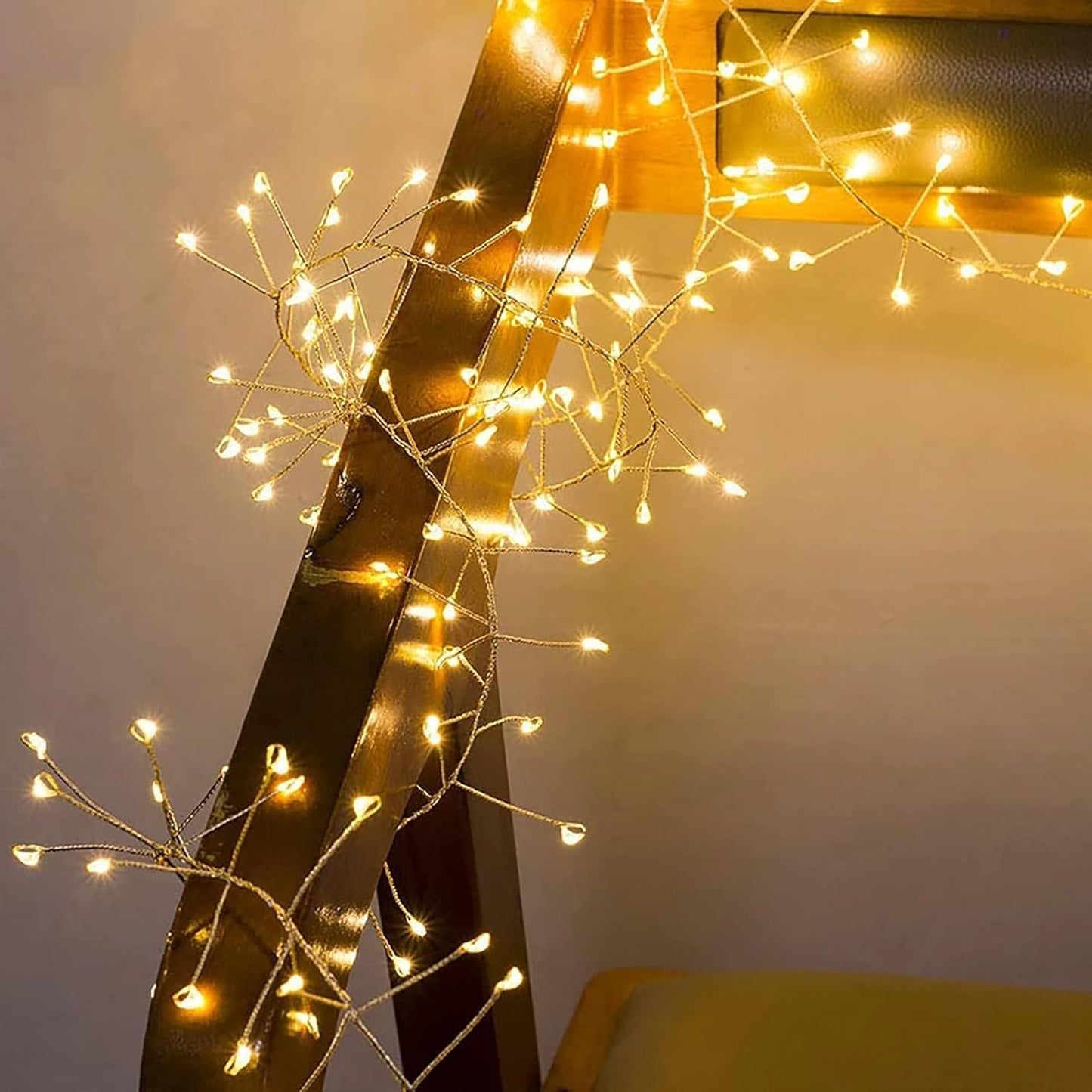 Solar Fairy Lights - 4.92Ft 50 LED Waterproof Solar Firecracker Lights