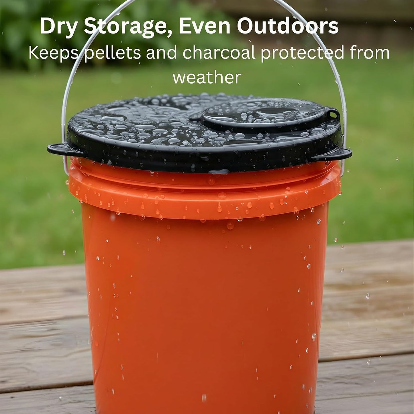 Skywin 5 Gallon Bucket Lid, Seal Lid, Wood Pellet Storage Containers, 