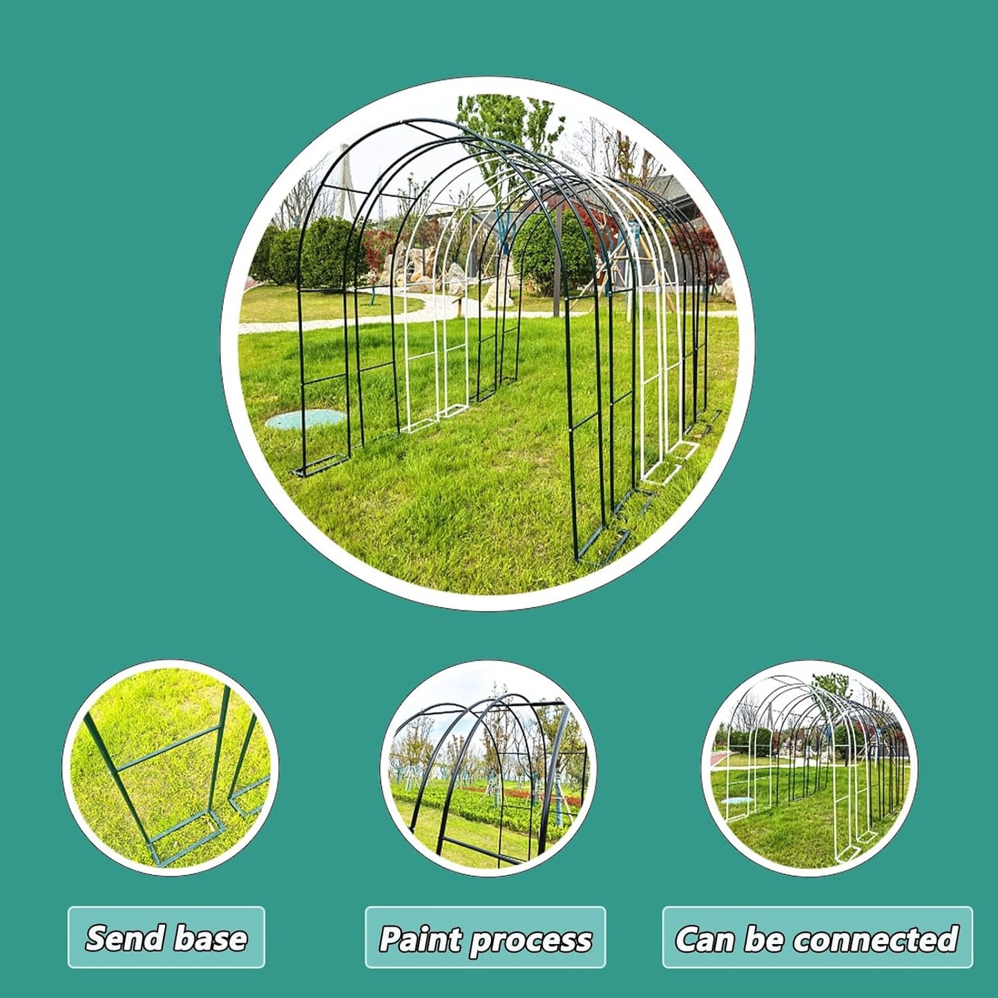 Garden Arch Trellis for Climbing Plants, Wedding Archway, Easy Assembly Rose Arbor, Outdoor Garden Decoration, Green Color, 140x230x25cm, Durable Support Structure