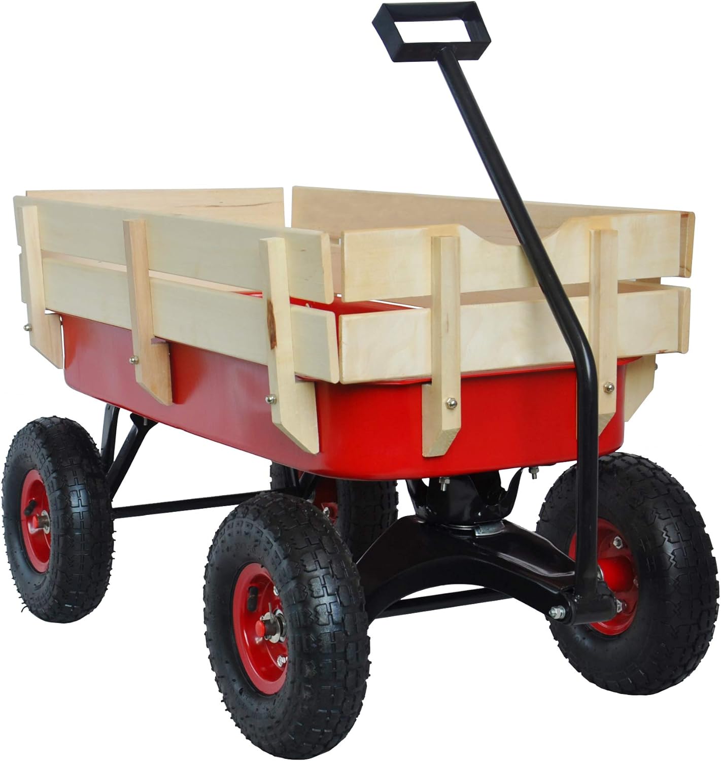 Garden Cart Outdoor Utility Wagon with Solid Wheels Beach Wagon,All Te