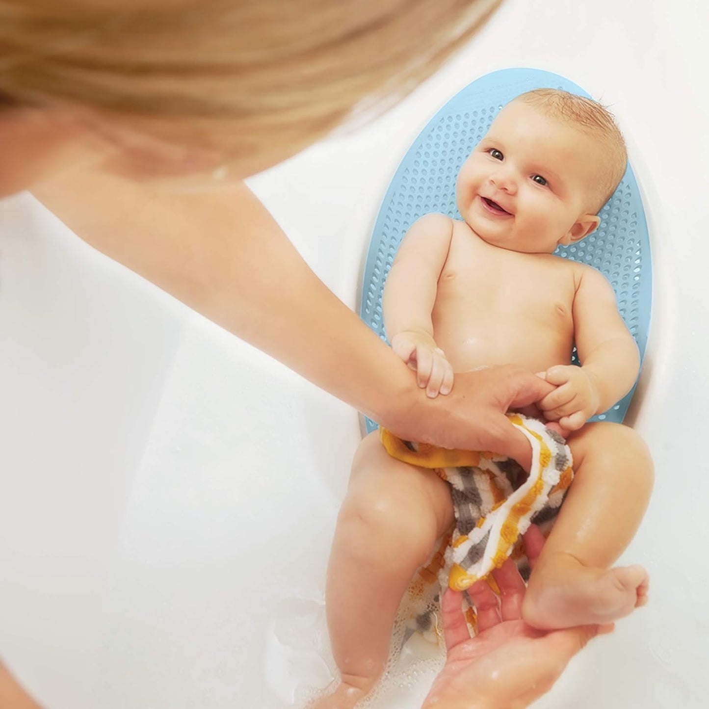 Angelcare Baby Bath Support (Aqua) | Ideal for Babies Less Than 6 Mont