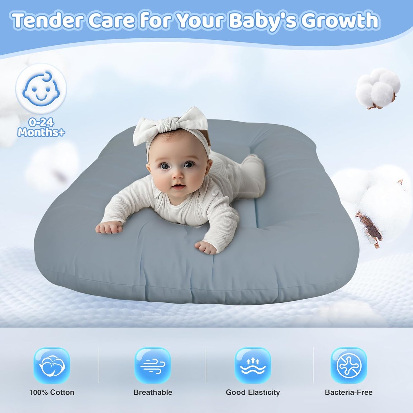 Infant Support Cushion - Baby Support Cushion for Newborn, 0-24 Months