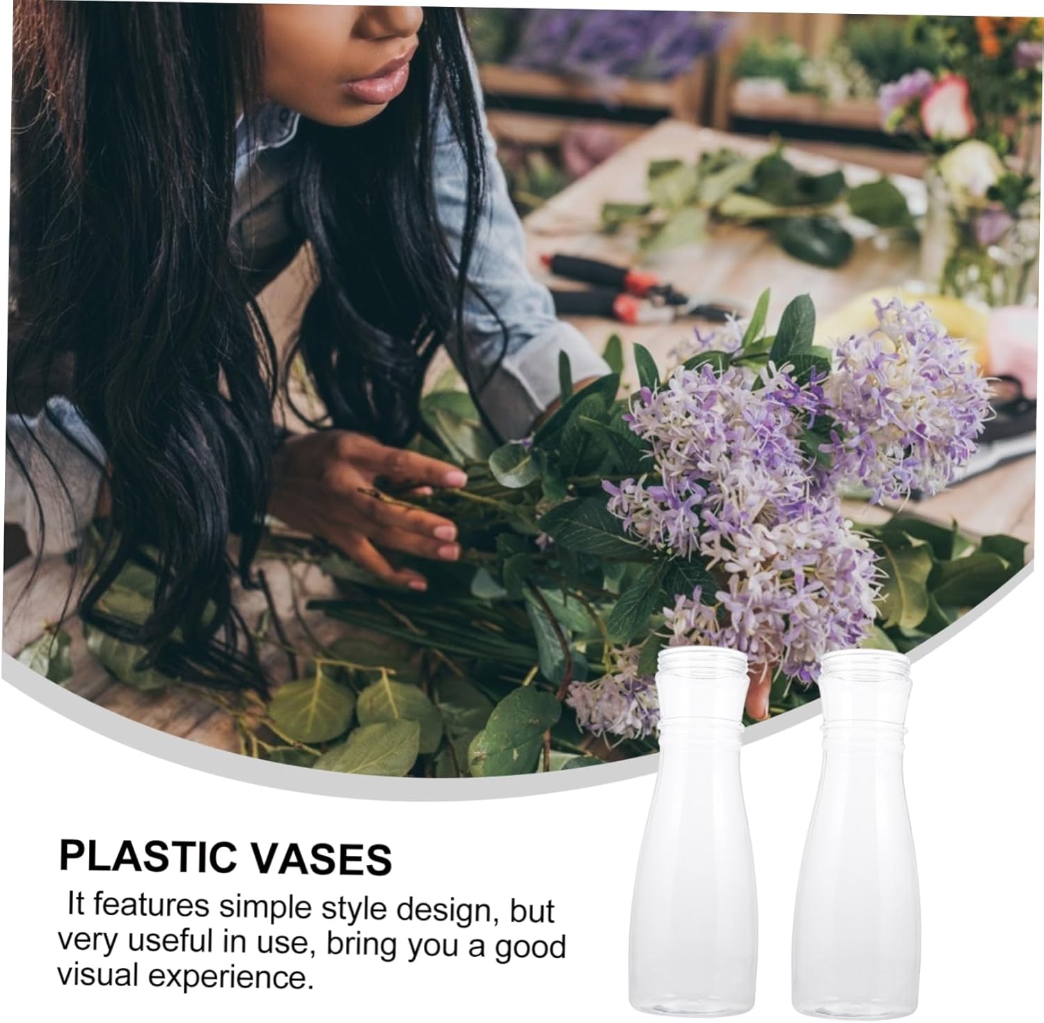 BESTOYARD 8pcs Plastic Flower for Bouquet Packaging Reusable Flower Po