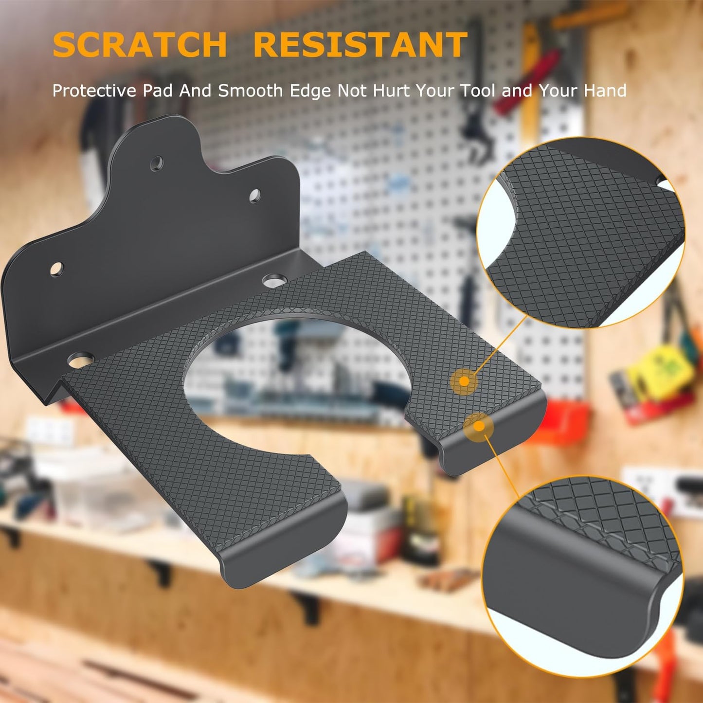2 Pack Garden Tool Hanger for Garage Wall,Garage Tools Storage and Organizer Racks for Leaf Blower,String Trimmer,Weedeater,Chainsaw and Other Garden Tools, 2025 Yard Maintenance Must Haves