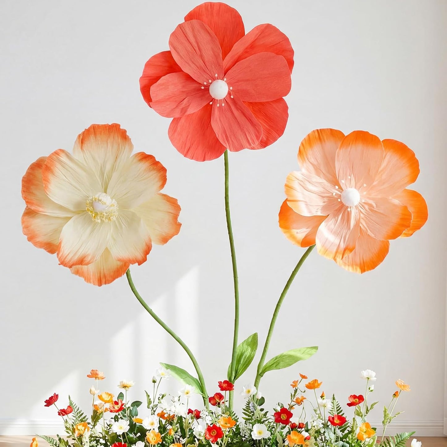 6.1ft Giant Artificial Flowers for Decoration Large Big Paper Flowers 
