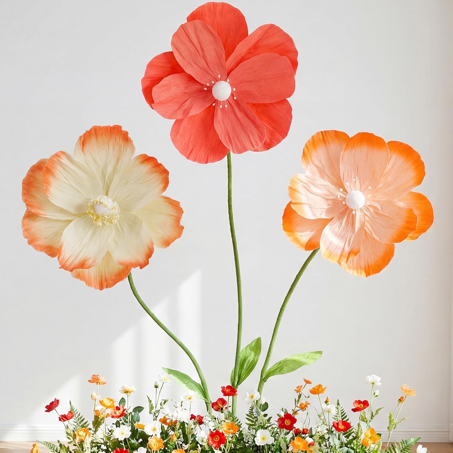 6.1ft Giant Artificial Flowers for Decoration Large Big Paper Flowers 