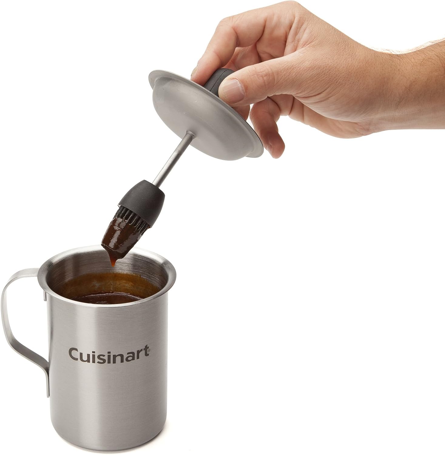 Cuisinart Sauce Pot and Basting Brush Set, 16 oz. Stainless Steel Gril