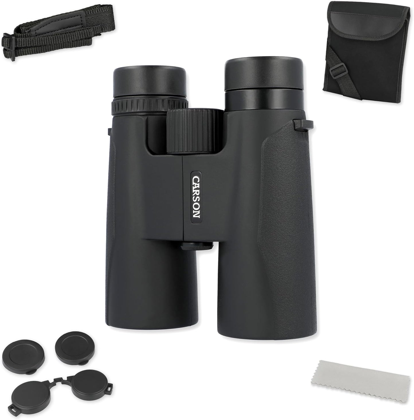 Carson Makalu 10x42mm Lightweight and Portable Full Sized Roof Prism Binoculars for Hunting, Bird Watching, Sporting Events, Sightseeing and Travel - Great for Kids and Adults, Black (MK-042)