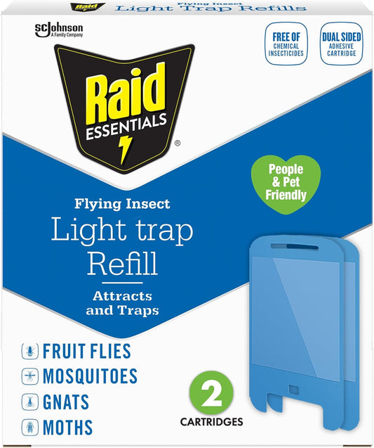 Raid Essentials Flying Insect Light Trap Refills, 2 Light Trap Refill 