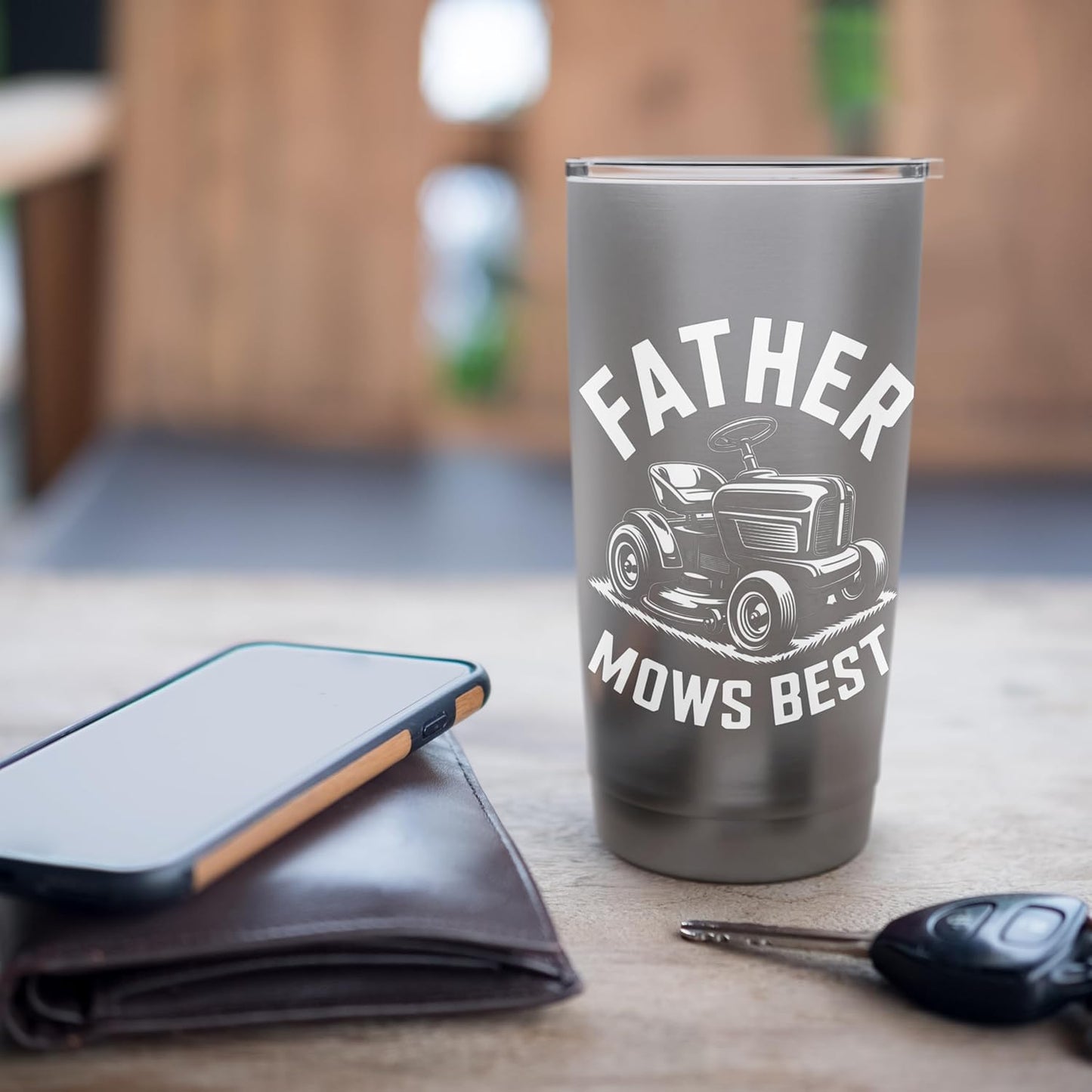 Father Mows Best Fathers Day Stainless Steel Insulated Tumbler