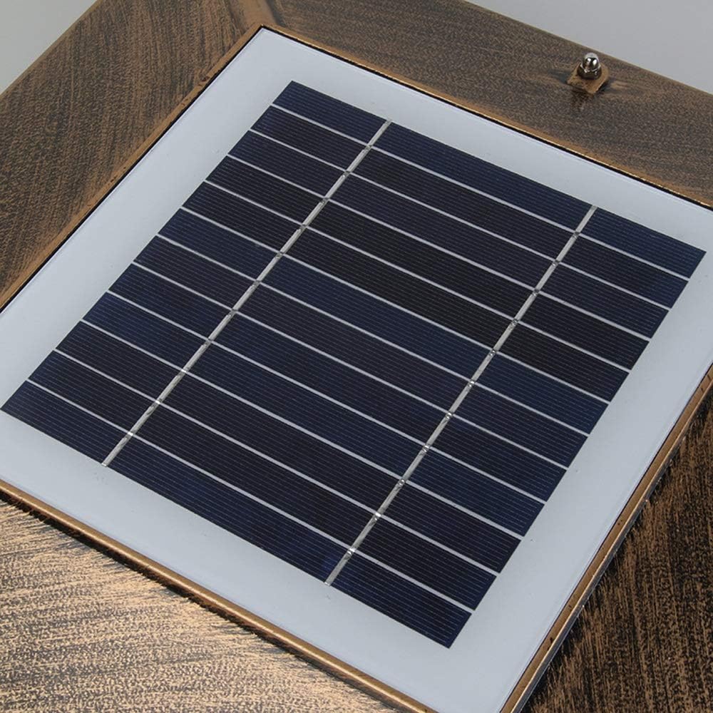 Post Lights Outdoor Vintage Solar Energy Column Light Column Headlight Wall Light Outdoor Waterproof Door Column Light Outdoor Garden Light Bright Solar Light Warm Light Deck Patio