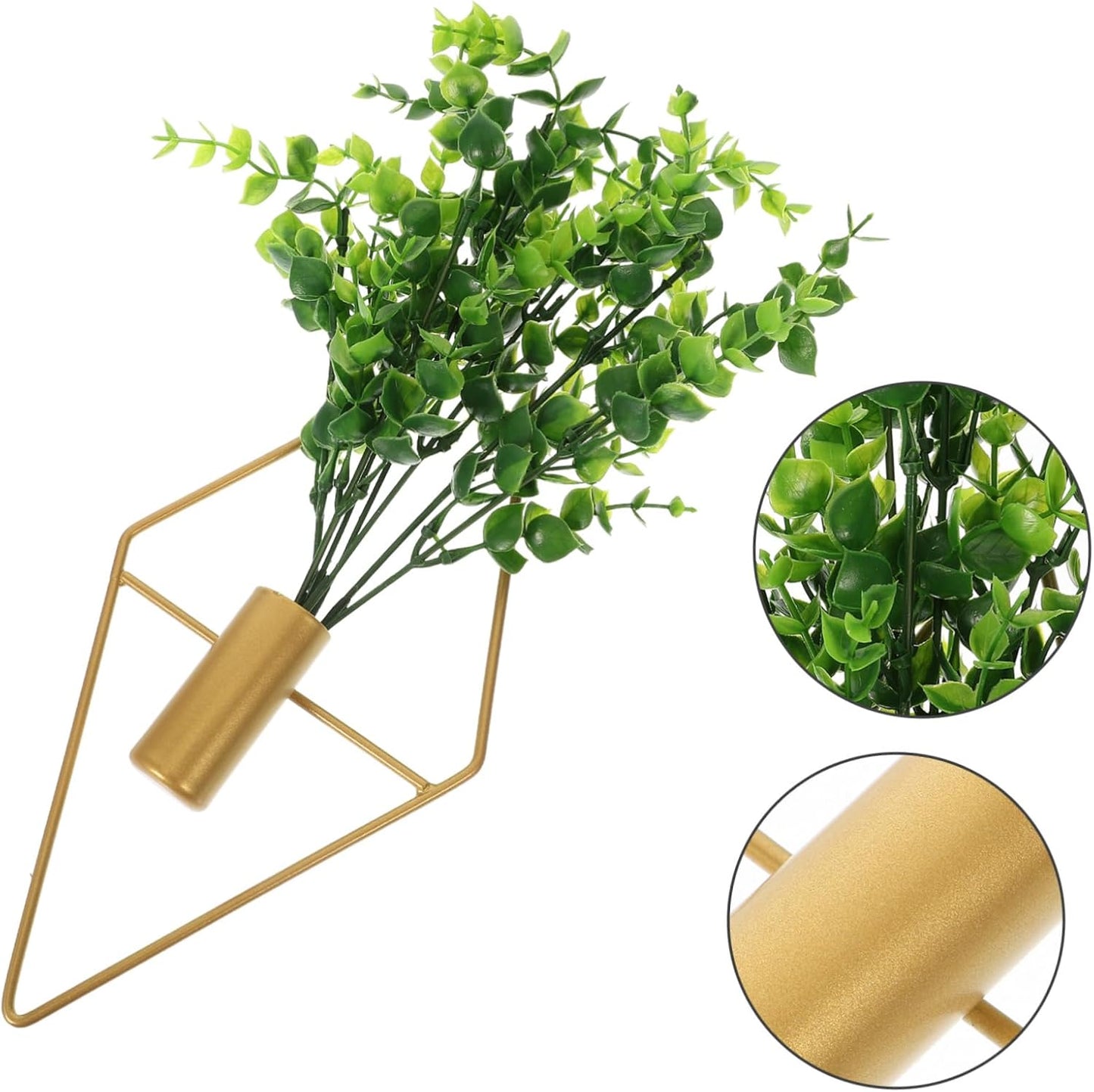 ERINGOGO Hanging Flowerpot Set Geometric Iron Wall Planter Dry Flower 