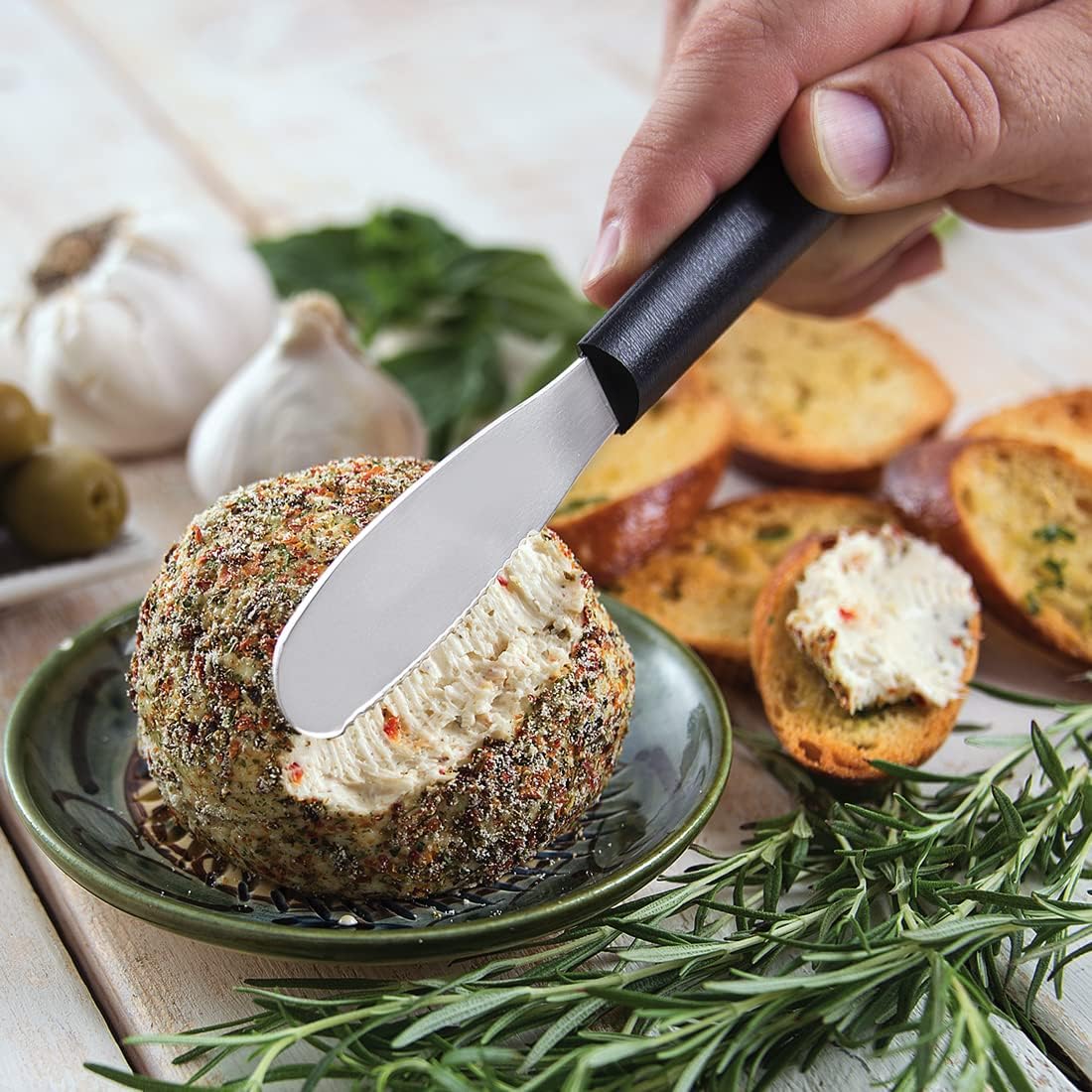 Rada Cutlery Party Spreader Knife (W235), 3.38" Stainless Steel Shallo