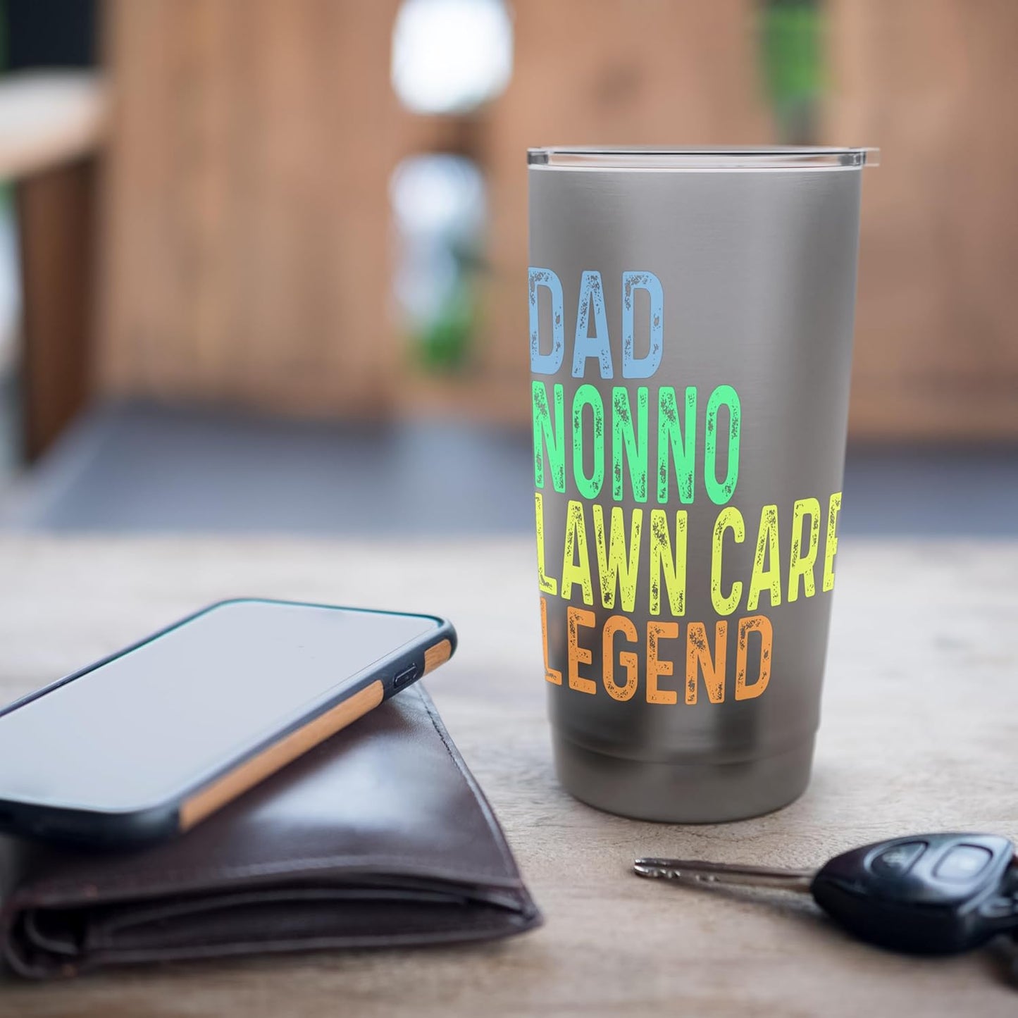 Funny Dad Nonno Lawn Care Legend Grass Mowing Lawn Mower Dad Stainless Steel Insulated Tumbler