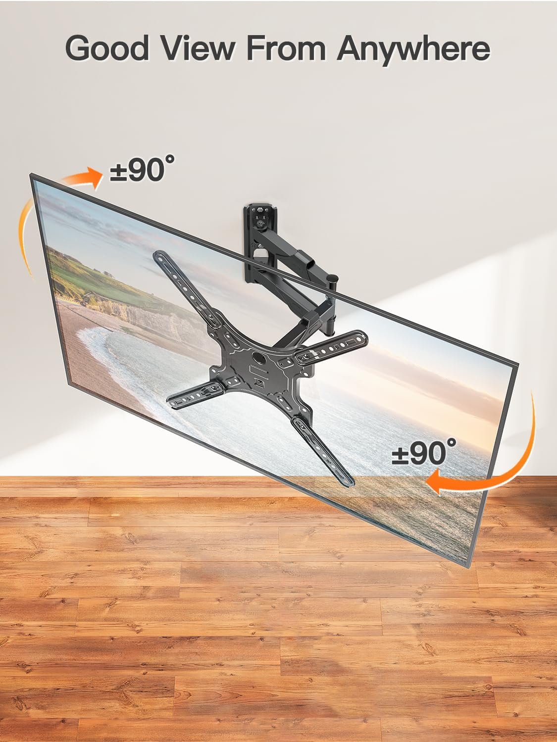 ELIVED TV Wall Mount for Most 26-60 Inch TVs, Swivel and Tilt Full Mot