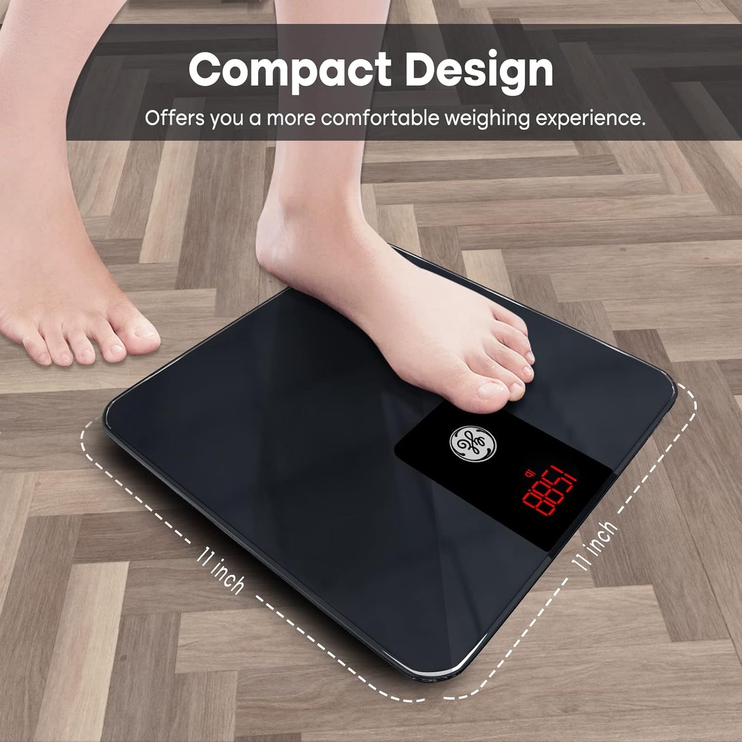 GE Digital Bathroom Scale for Weight, Smart Bluetooth Body Weight and 