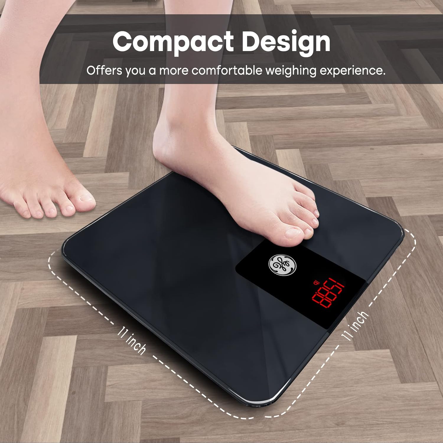 GE Digital Bathroom Scale for Weight, Smart Bluetooth Body Weight and 