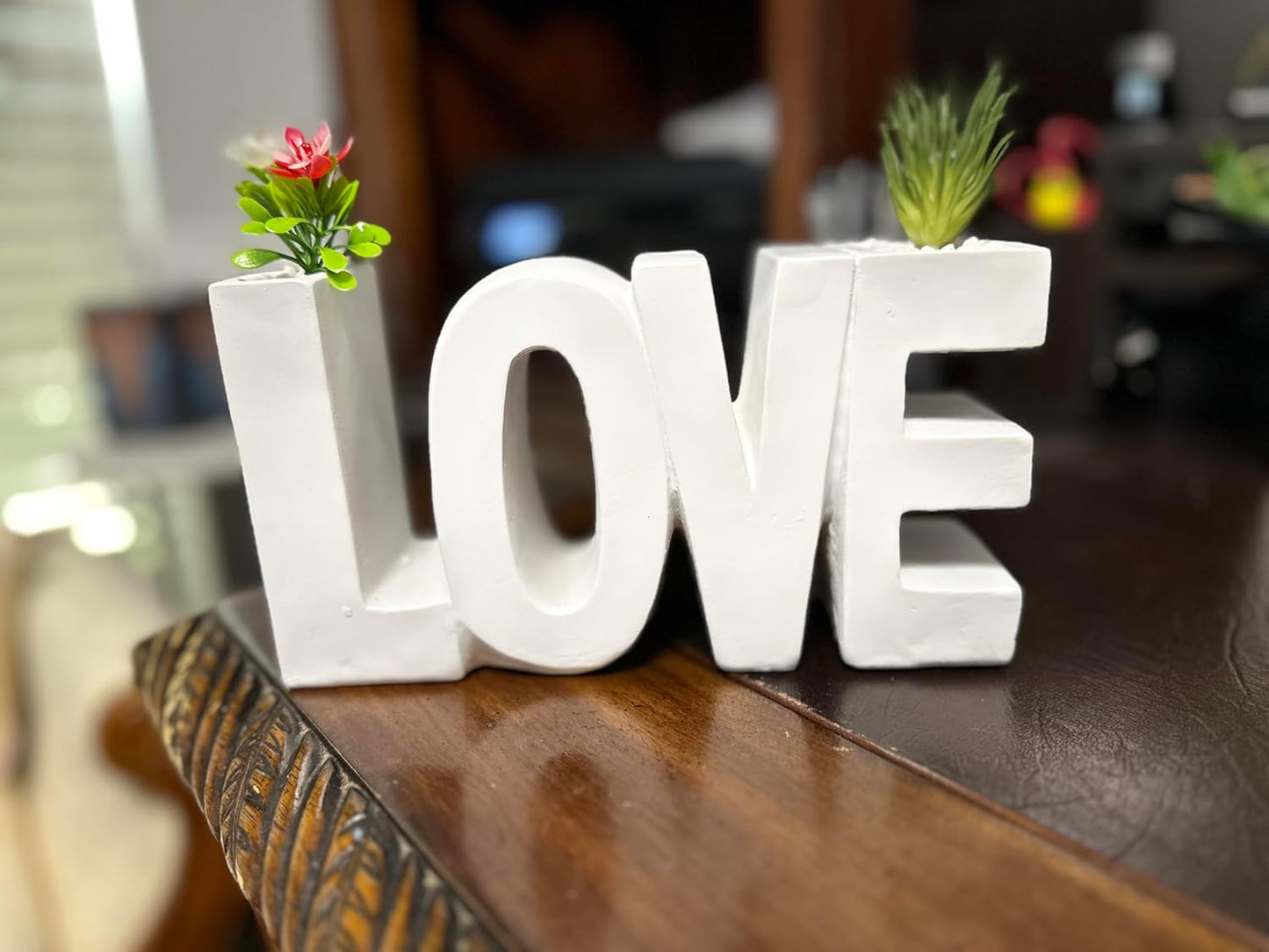 Love Vase, Word Vase, Flower Pot, Artificial and Real Plant Holder, Small Planter, TLA, They Love Abe, Eco-Friendly, Custom Vase, Plant Decor