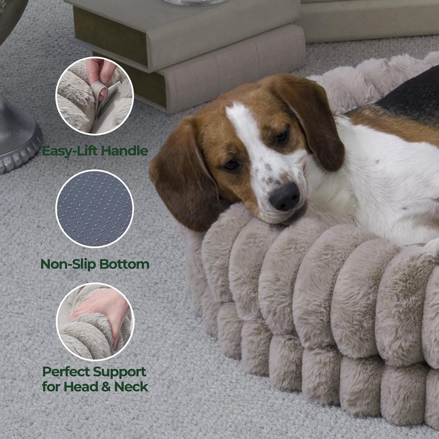 BALANCE Luxury Donut Dog Bed, 30 Inches Round Dog Bed Medium Size Dogs