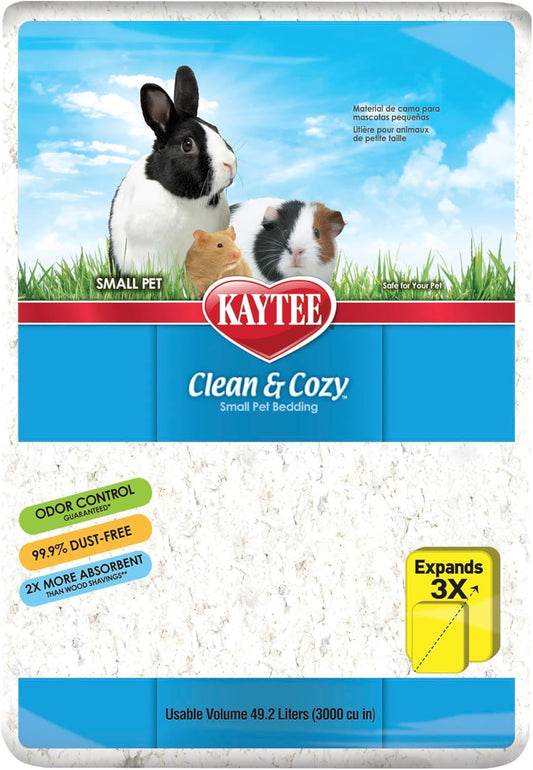Kaytee Clean & Cozy White Paper Bedding, Made for Small Animals, 49.2 