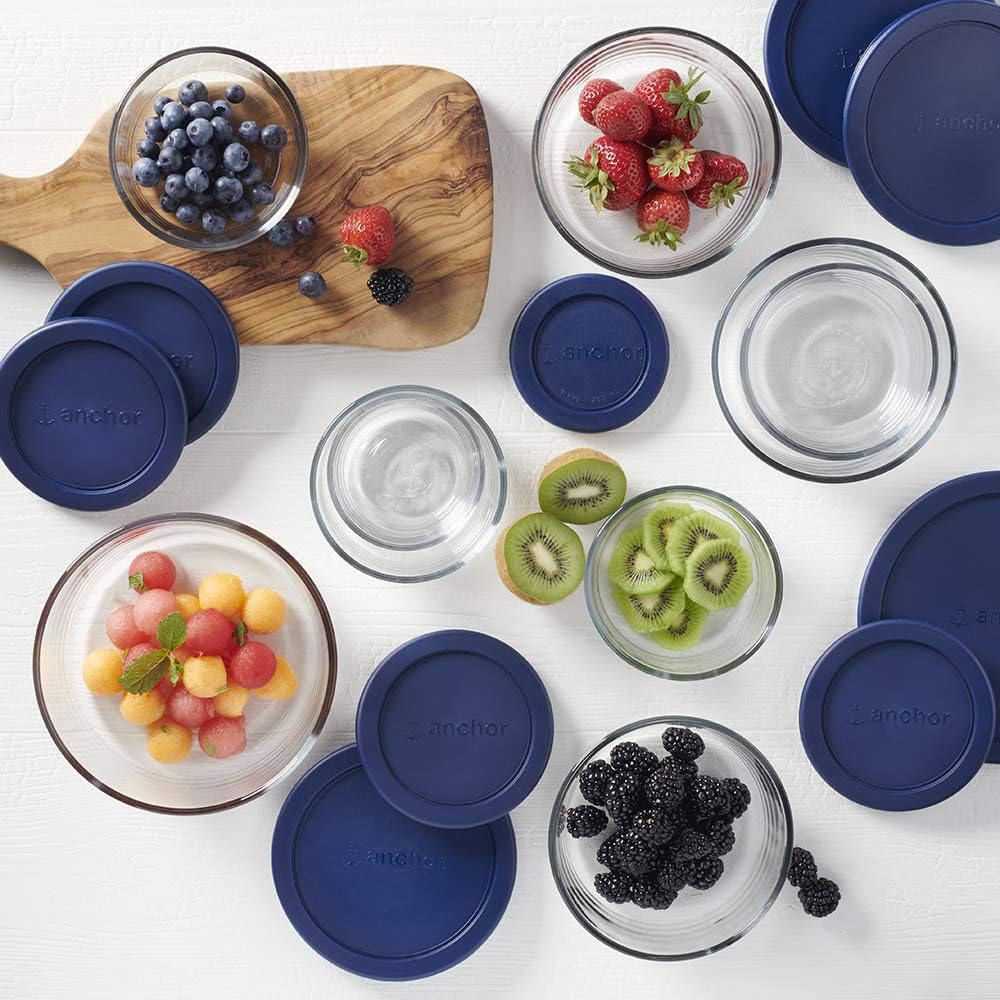 Anchor Hocking 18 Piece Glass Storage Containers with Lids (9 Glass Fo