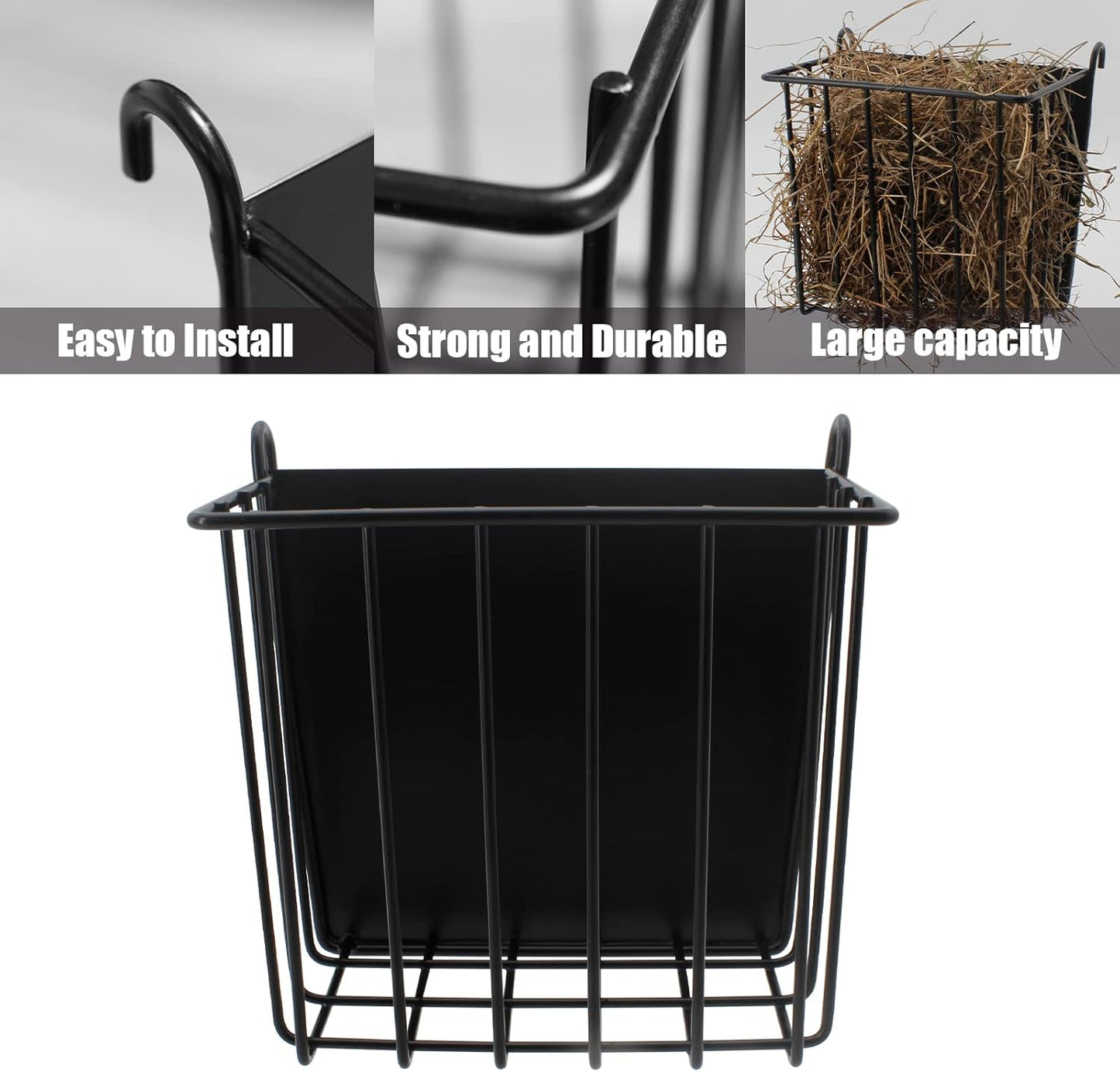 Guinea Pig Hay Feeder，Rabbit Hay Feeder with Heavy-Duty Metal Frame Ha