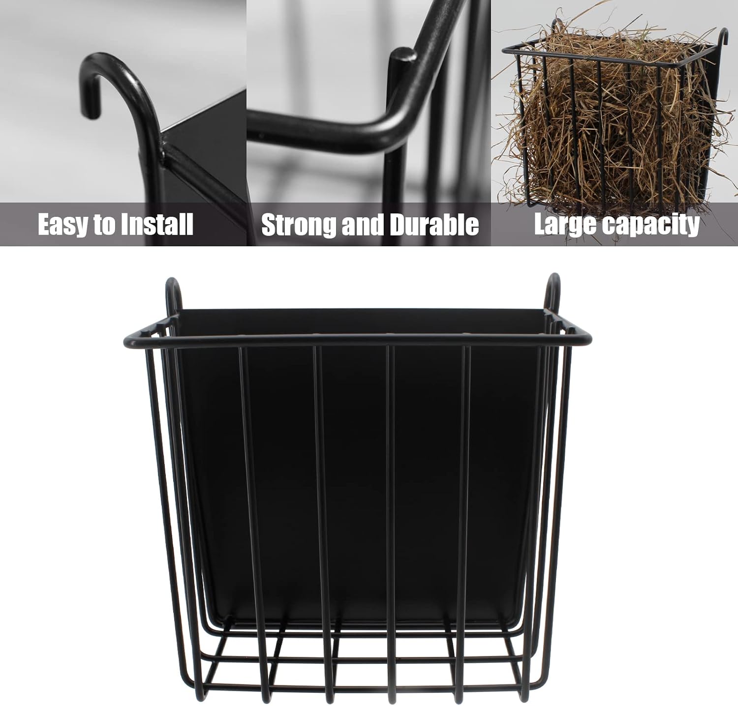 Guinea Pig Hay Feeder，Rabbit Hay Feeder with Heavy-Duty Metal Frame Ha