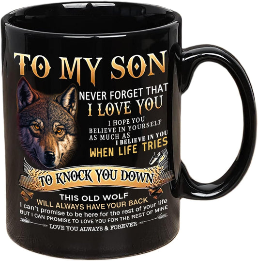Ceramic Son Mug - 330ml Classic Coffee Cup, Family Beverage Tool with 