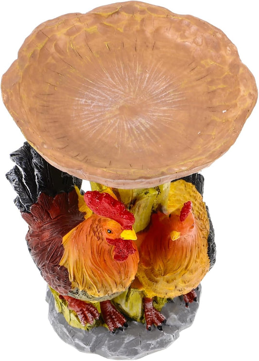 Milisten Garden Decorative Resin Bird Feeder Tray Easy to Clean Outdoo