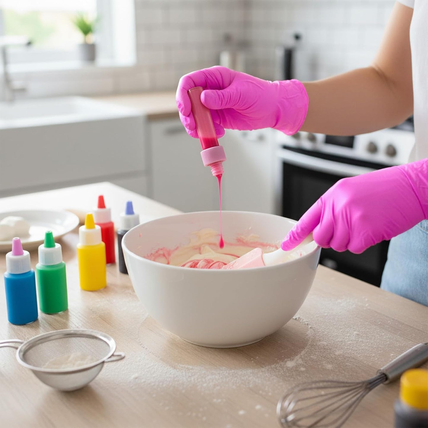 Powder-Free Nitrile Gloves, 3-mil, Disposable Nitrile Gloves, Latex-Fr