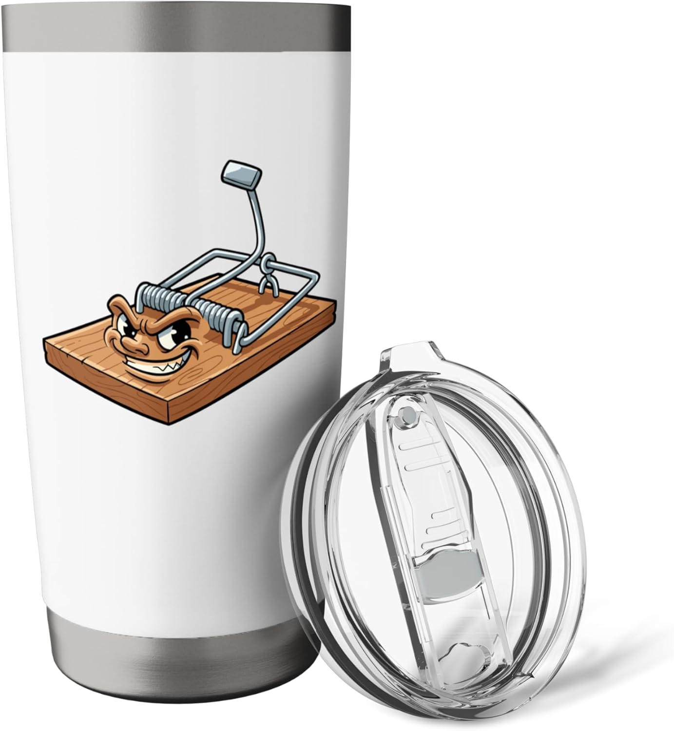 Angry Cartoon Mousetrap Funny Pest Control Stainless Steel Insulated Tumbler