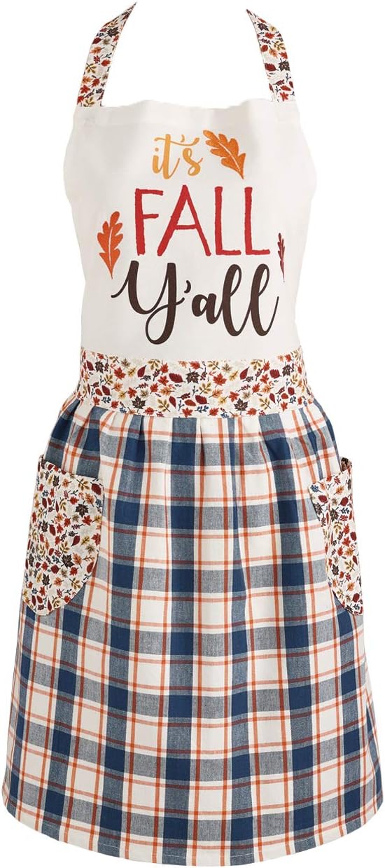 DII Women's Fall & Thanksgiving Kitchen Apron, Adjustable Long Waist T