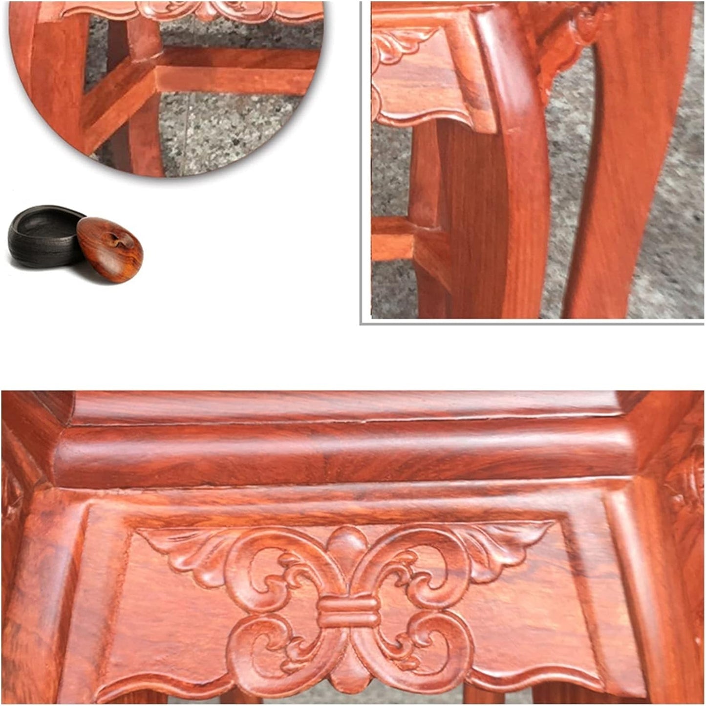 Vase Stand Indoor Wooden Vase Base Plant Display Stand Plant Stand Flower Pot Holder Shelf Indoor Bonsai Stand Planter Display Shelving For Balcony Living Room Bonsai Display ?Base (Color : B) (A