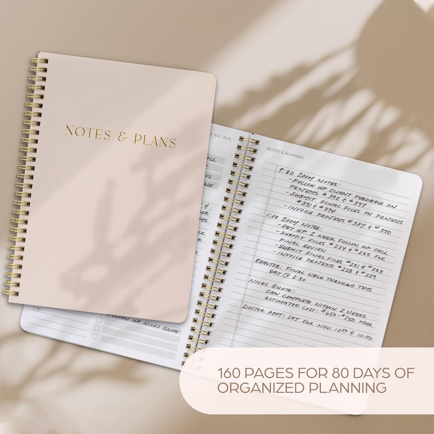 Beautiful Daily Planner And Notebook With Hourly Schedule - Aesthetic 