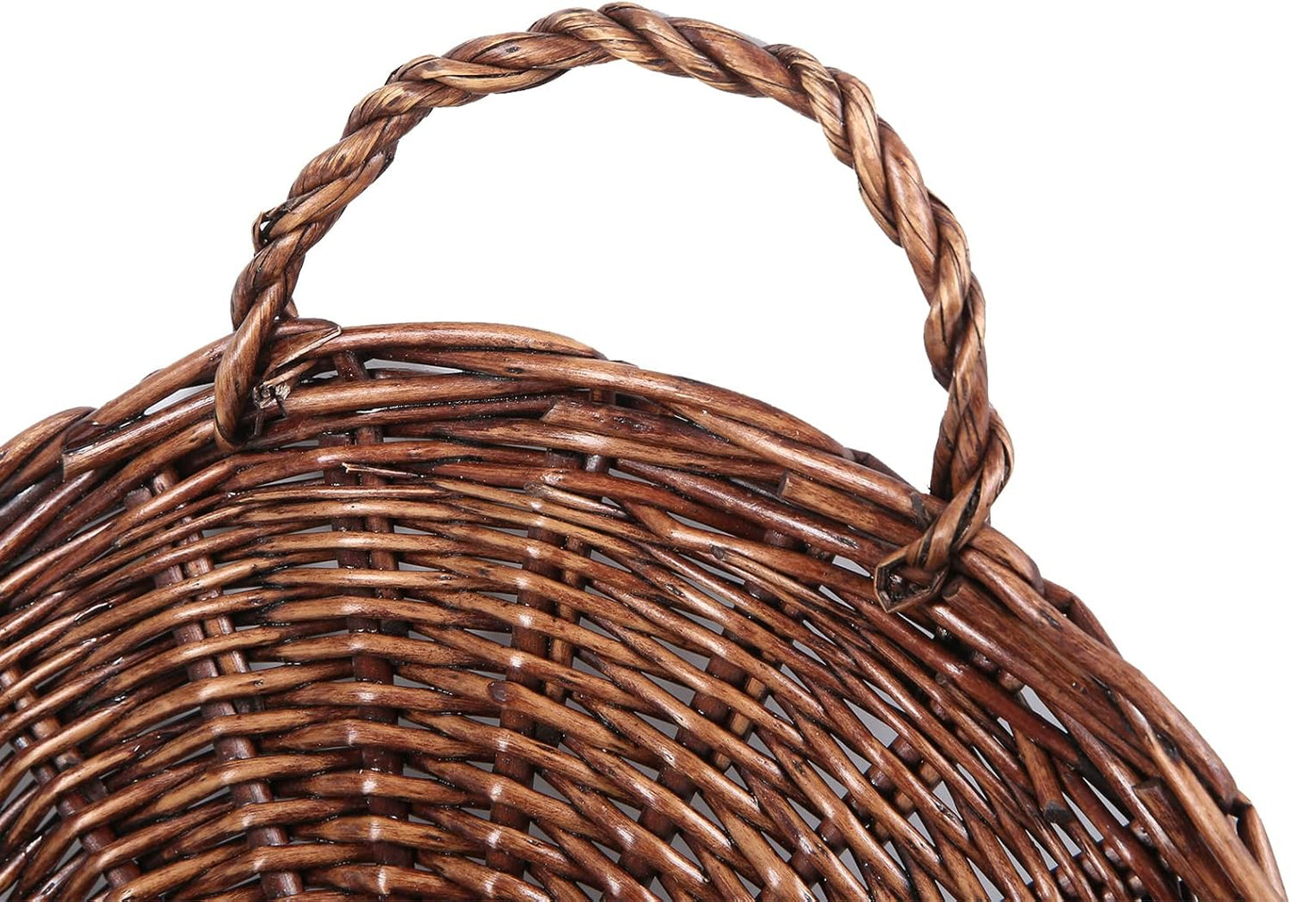 JJSQYLAN JJSQ Handmade Woven Wicker Hanging Storage Basket, Wall Decor