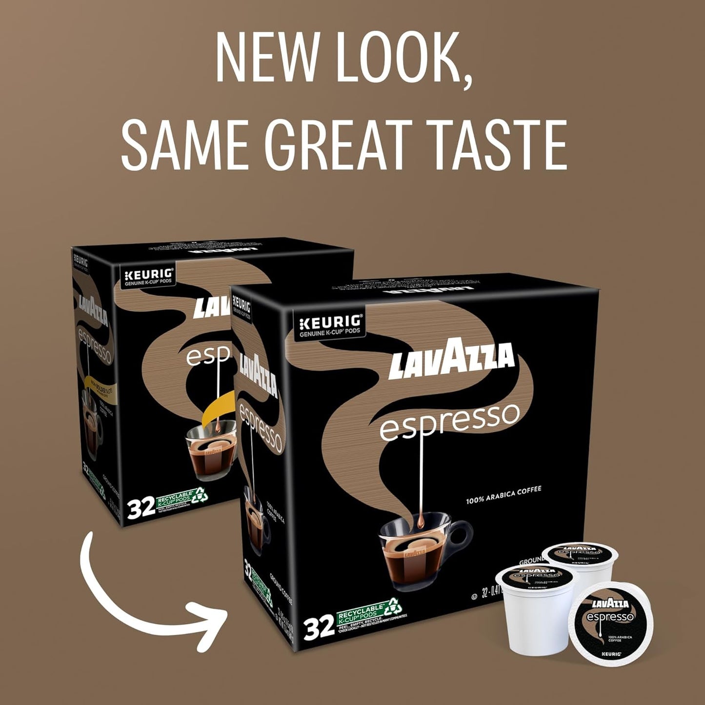 Lavazza Espresso, Single-Serve Keurig K-Cup Pods, Medium Roast Coffee,