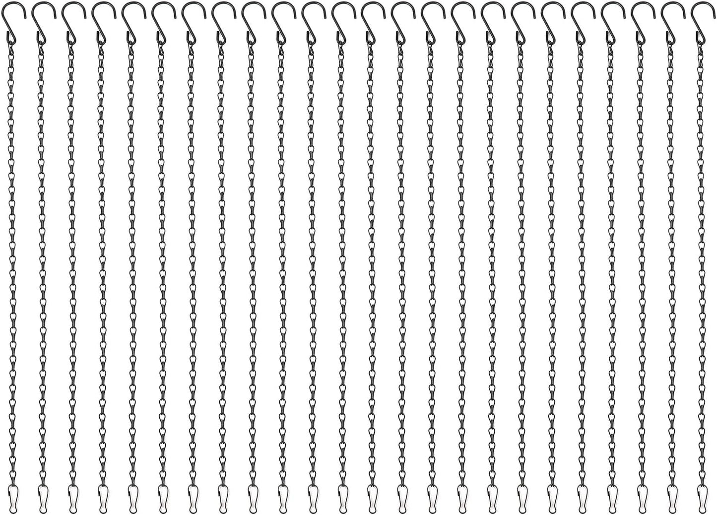 Foraineam 24 Pack 19.7 Inches Hanging Chains Garden Plant Hangers for 