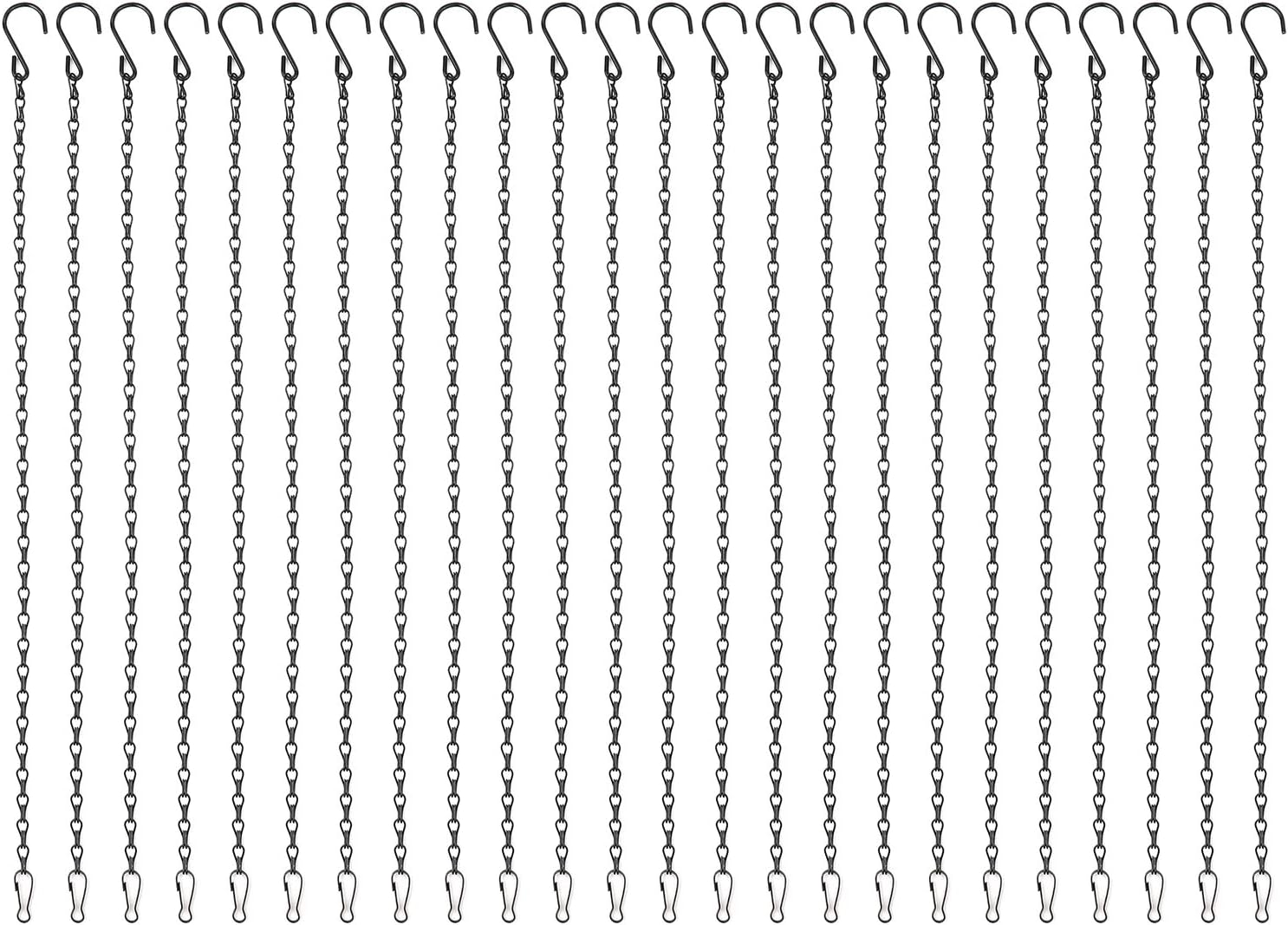 Foraineam 24 Pack 19.7 Inches Hanging Chains Garden Plant Hangers for 
