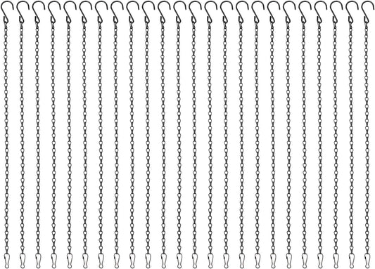 Foraineam 24 Pack 19.7 Inches Hanging Chains Garden Plant Hangers for Bird Feeders, Planters, Billboards, Lanterns and Ornaments