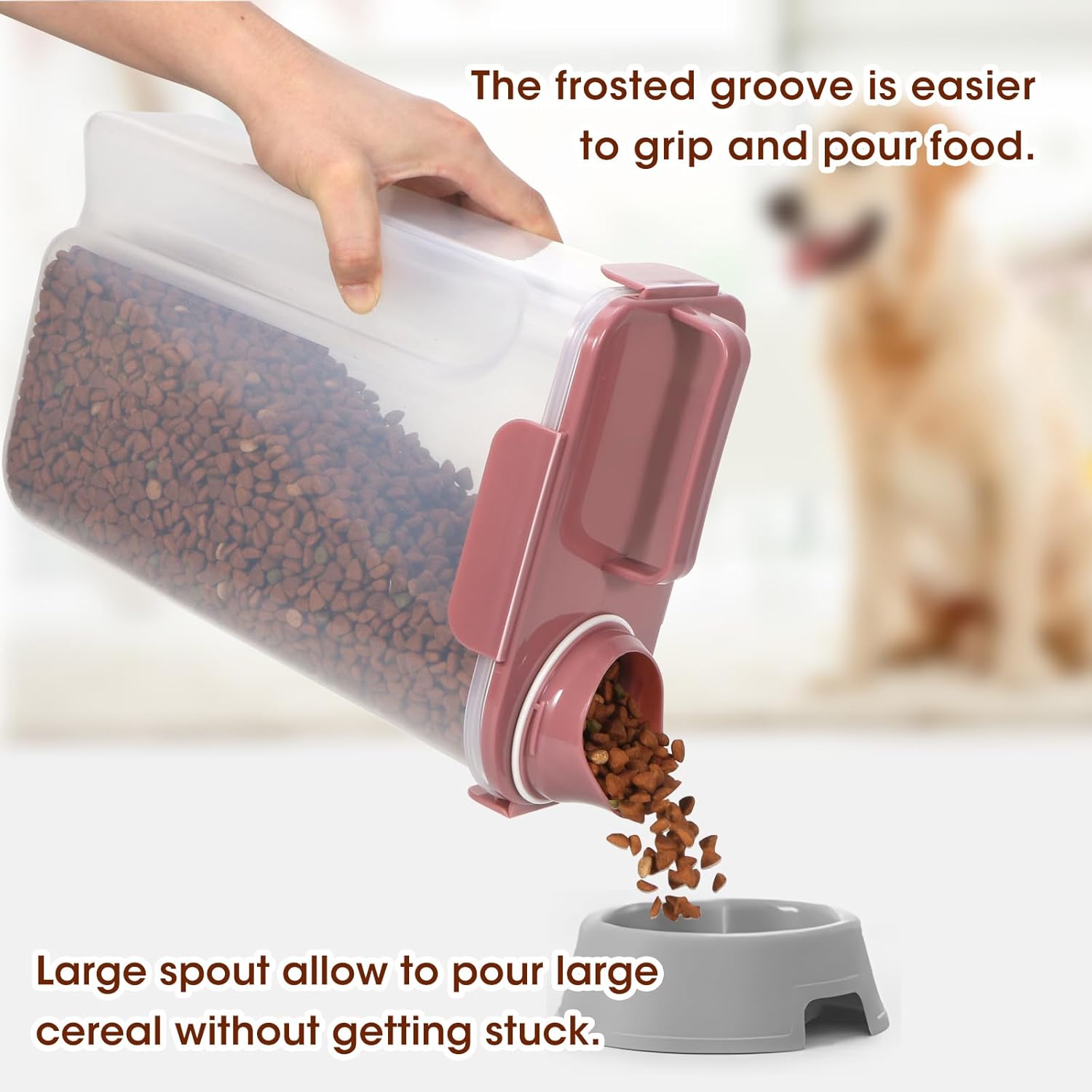 TBMax Portable Dog Food Storage Container 5 to 7 Lbs, Airtight Cat Foo