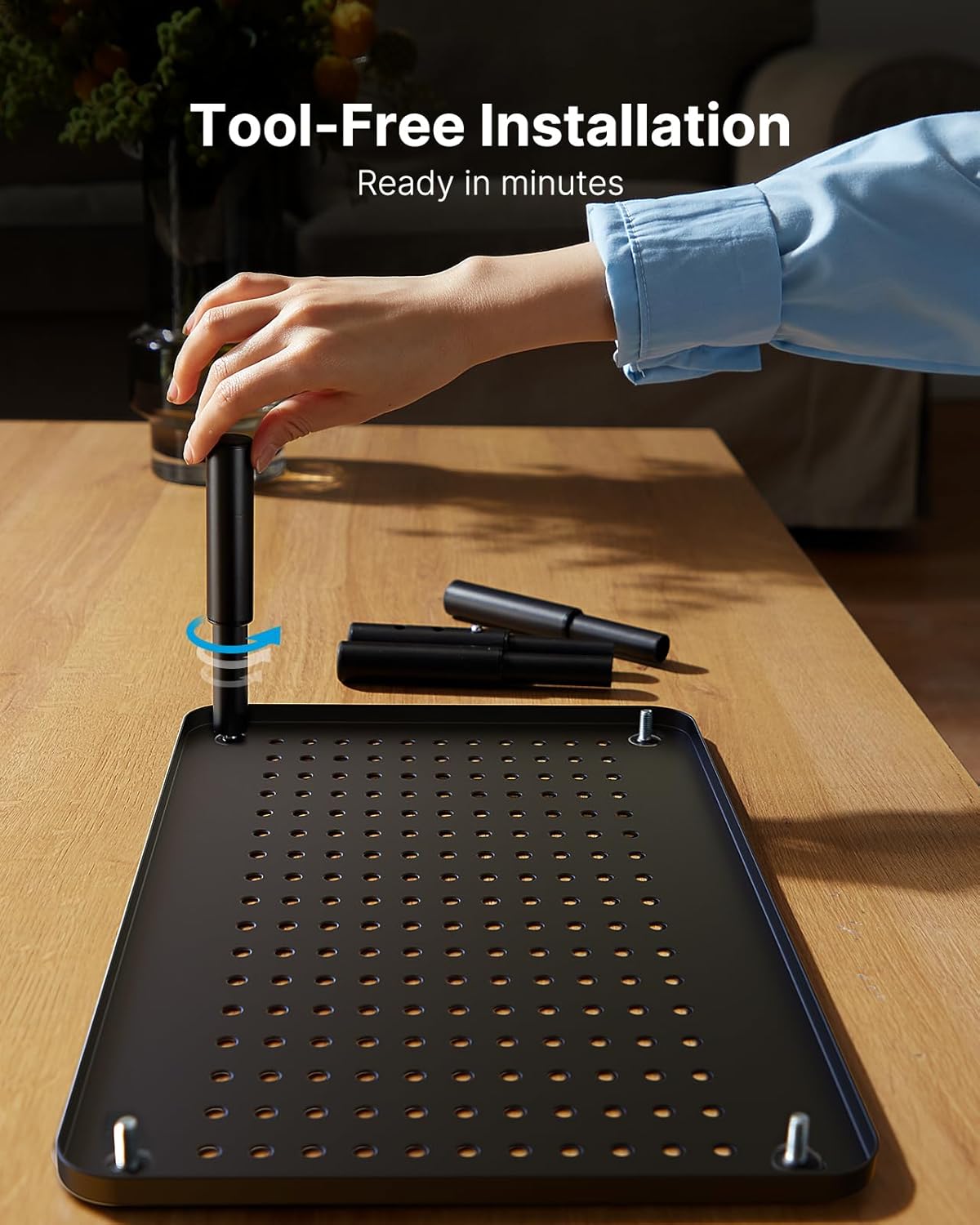 HUANUO Monitor Stand, Monitor Stand Riser 3 Height Adjustable, Monitor