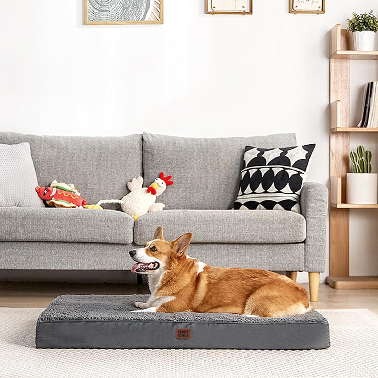 EHEYCIGA Orthopedic XL Dog Beds for Extra Large Dogs with Removable Wa