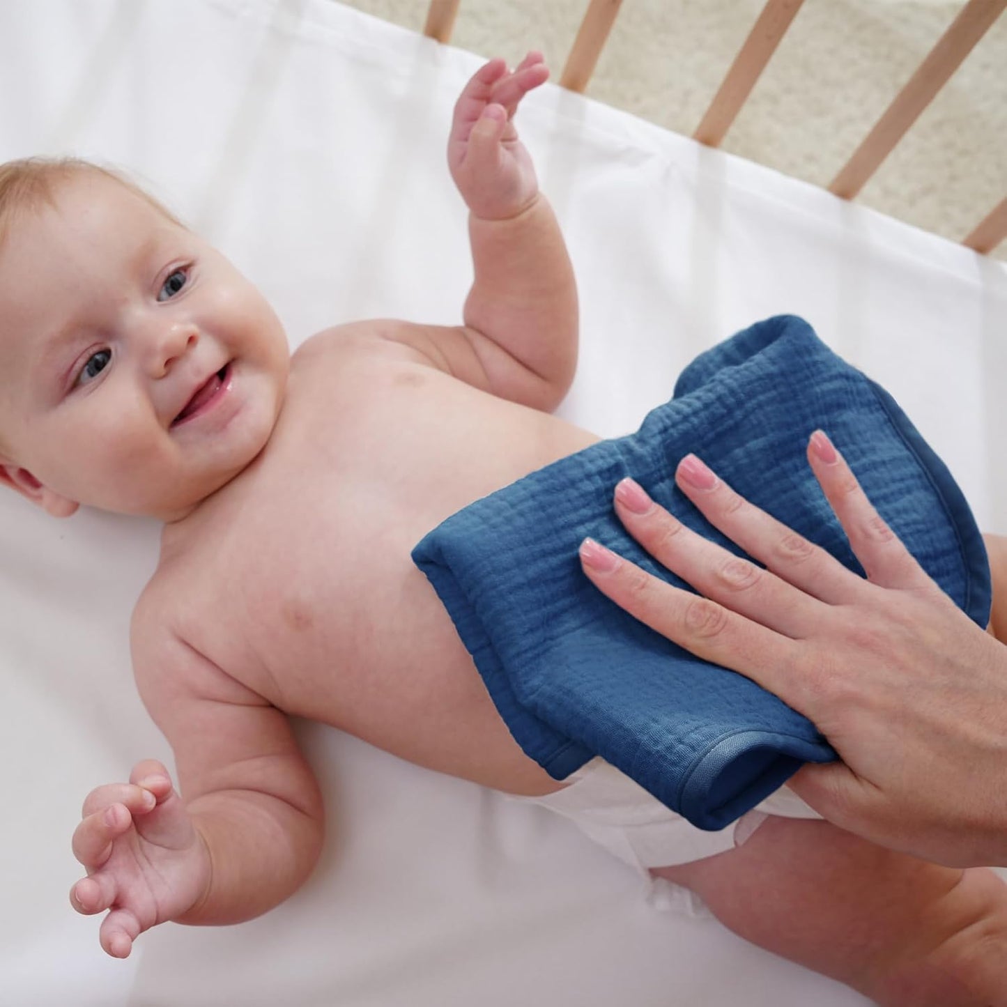 Baby Muslin Burp Cloths 20x10in - Ultra Soft & Absorbent, Neutral Colo