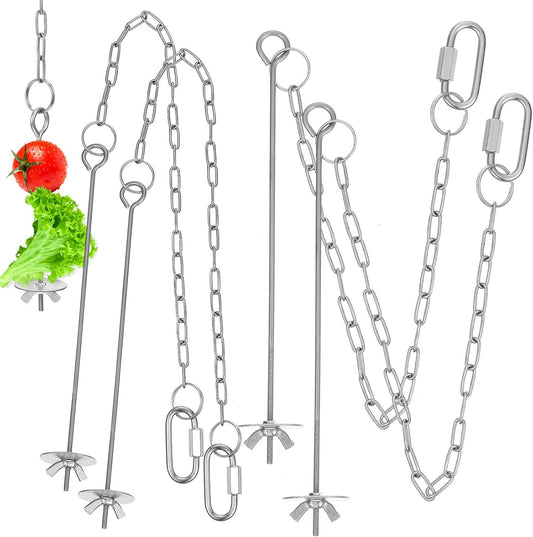 POPETPOP Chicken Hanging Feeder Chain with Adjustable Stainless Steel 