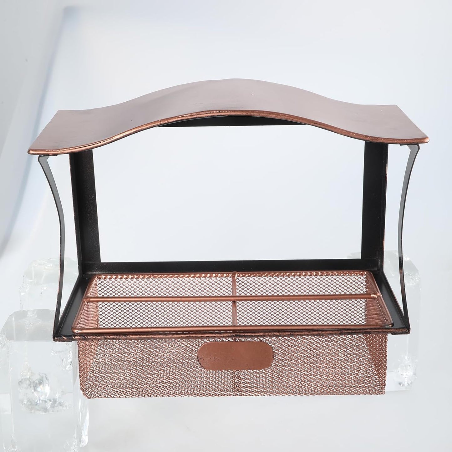 Window Bird Feeder for Outdoor Iron Window Feeders Bird Feeding Tray with 360 Panoramic View for Wildbird Adhesive