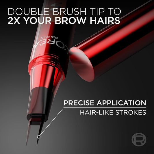 L'Oreal Paris Faux Brow, Hair-Like, Filling Eyebrow Pen with Double-Br