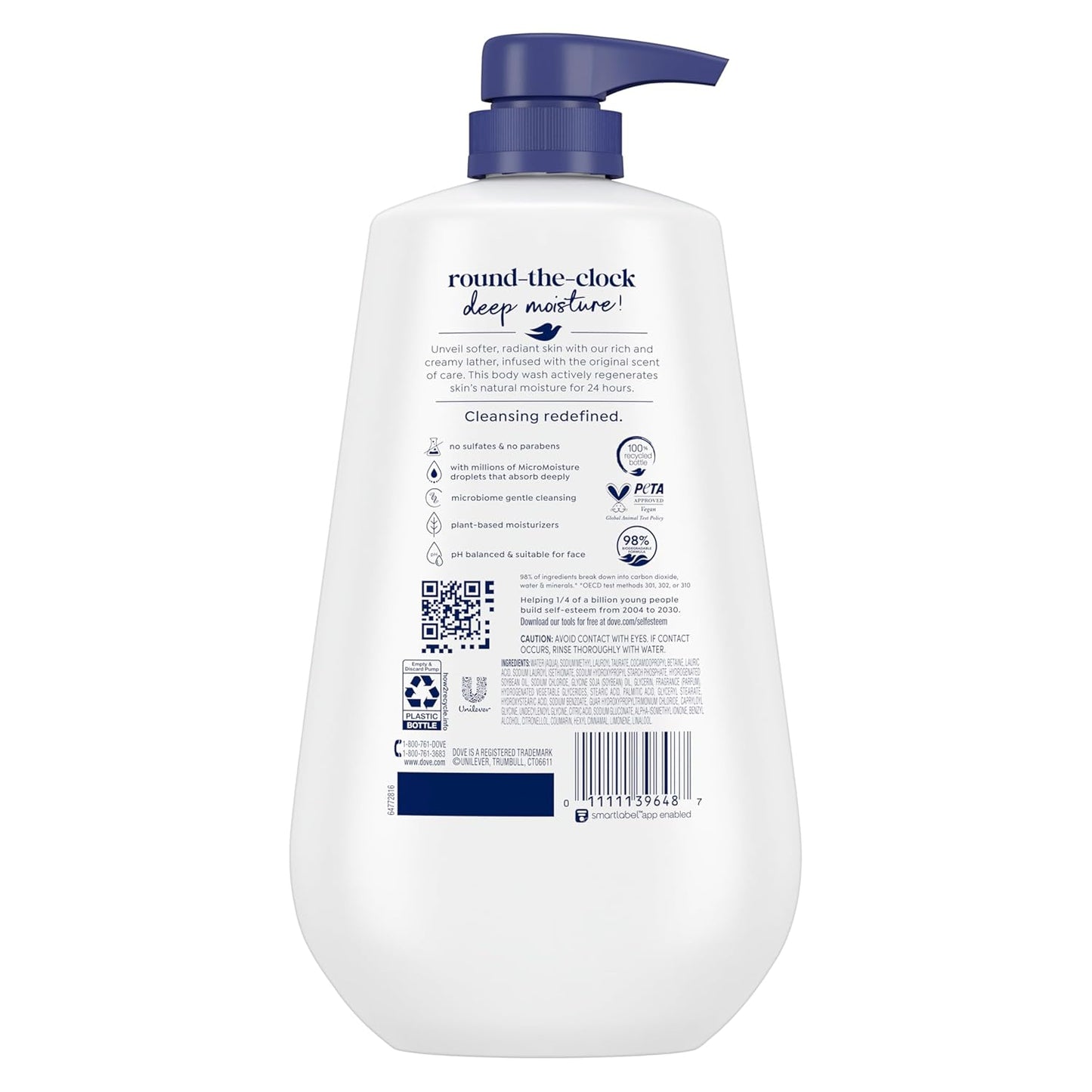 Dove Body Wash Deep Moisture for 24hr Lotion-Soft Skin Moisture Moistu